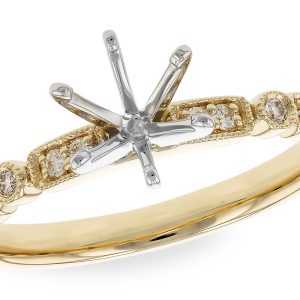 14KT Gold Semi-Mount Engagement Ring