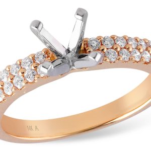 14KT Gold Semi-Mount Engagement Ring