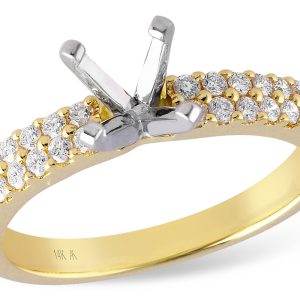 14KT Gold Semi-Mount Engagement Ring