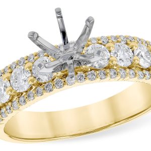 14KT Gold Semi-Mount Engagement Ring