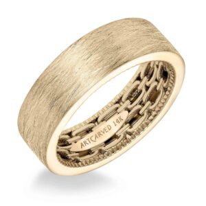 ArtCarved: 7mm Flat Profile Wire Finish Band