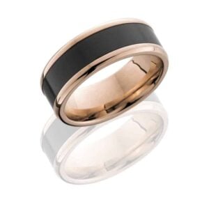 Elysium and 18k Rose Gold Wedding Band