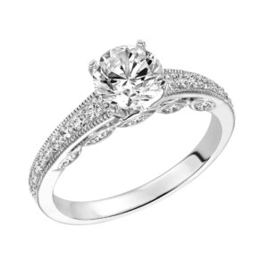 Classic Engagement Ring With Milgrain Details