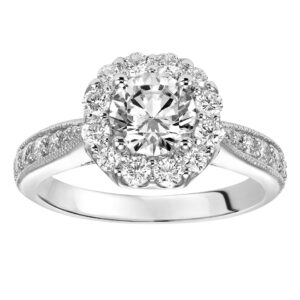 Petite Diamond Crown Engagement Ring