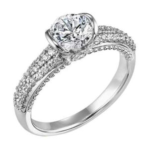 Pave Diamond Engagement Ring