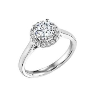 Diamond Halo Engagement Ring