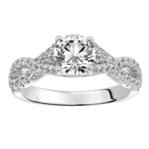 Diamond Split Band Engagement Ring