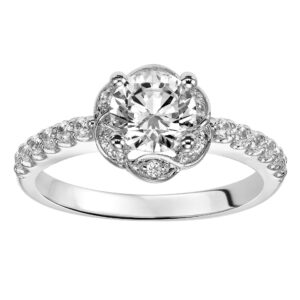 Engagement Ring with Floral Motiffs