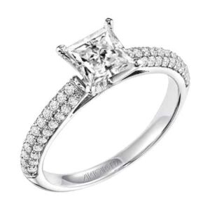 "Anna" Pave Diamond Engagement Ring