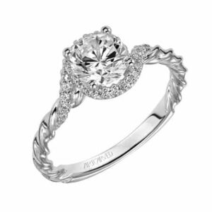 "Jolie" Bypass Diamond Rope Engagement Ring