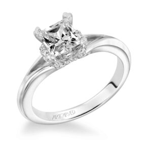 "Sienna" Engagement Ring with Diamond Accent Crown