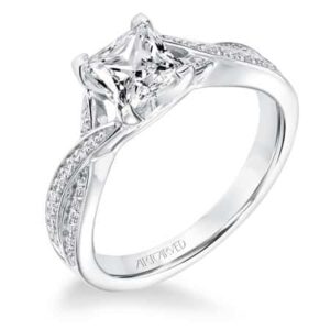 "London" Diamond Split Shank Engagement Ring