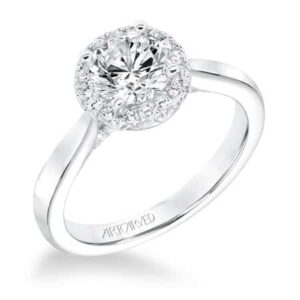 "Maisy" Classic Diamond Halo Engagement Ring