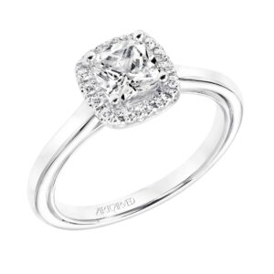 "Summer" Diamond Halo Engagement Ring
