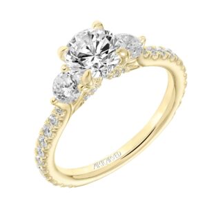 "Claudia" Three Stone Diamond Engagement Ring
