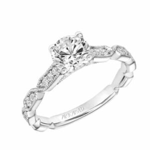 "Cressida" Vintage Milgrain Diamond Engagement Ring