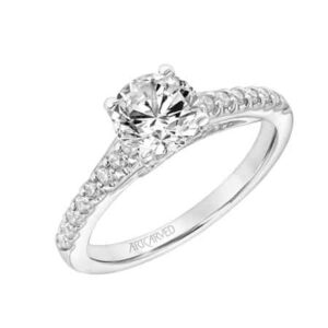 "Vega" Diamond Engagement Ring with Celestial Detail