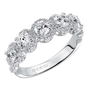 Diamond Halo Anniversary Ring