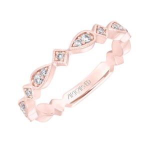 Milgrain Stackable Diamond Bands