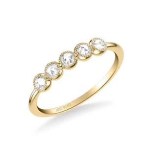 14k Yellow Gold Rose Cut Diamond Band