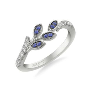 Sapphire and Diamond Floral Ring