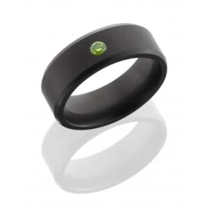 Elysium Matte Green Diamond Wedding Band