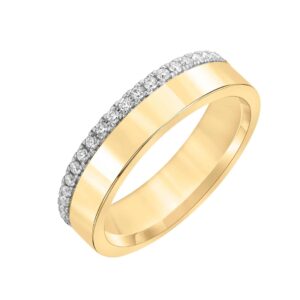 Modern Asymmetrical Diamond Eternity Band